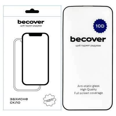 Захисне скло BeCover для Apple iPhone 14 10D Black (711325) Захисне скло BeCover для Apple iPhone 14 10D Black (711325)