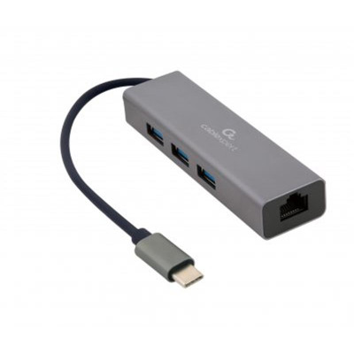USB-хаб Cablexpert USB Type-C Grey 3-в-1 (A-CMU3-LAN-01) USB-хаб Cablexpert USB Type-C Grey 3-в-1 (A-CMU3-LAN-01)