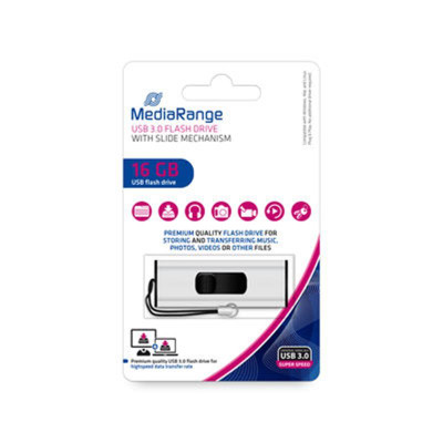 Флеш-накопичувач USB3.0 16GB MediaRange Black/Silver (MR915) Флеш-накопичувач USB3.0 16GB MediaRange Black/Silver (MR915)