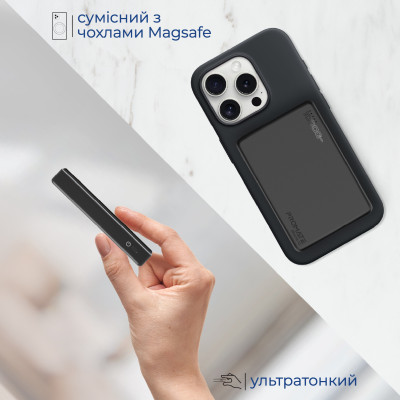 Універсальна мобільна батарея Promate Blade-10 MagSafe 10000mAh 20W Black Універсальна мобільна батарея Promate Blade-10 MagSafe 10000mAh 20W Black