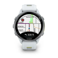 Смарт-годинник Garmin Forerunner 970 Whitestone Titanium with Whitestone/Translucent Amp Yellow Silicone with Silver Buckle (010-02969-61)