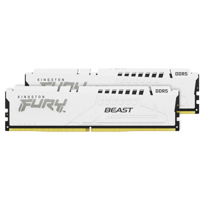 Модуль пам`ятi DDR5 2х32GB/5600 Kingston Fury Beast White (KF556C36BWEK2-64) Модуль пам`ятi DDR5 2х32GB/5600 Kingston Fury Beast White (KF556C36BWEK2-64)