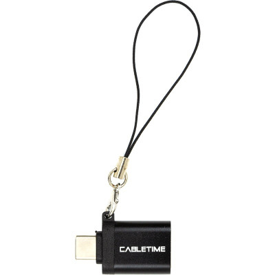 Адаптер Cabletime OTG USB Type-C - USB (M/F) Black (CA913688) Адаптер Cabletime OTG USB Type-C - USB (M/F) Black (CA913688)