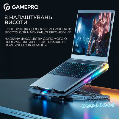 Охолоджуюча підставка для ноутбука GamePro CP1040 Охолоджуюча підставка для ноутбука GamePro CP1040