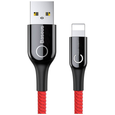 Кабель Baseus C-shaped Light Intelligent Power-Off USB - Lightning (M/M), 2.4A, 1 м Red (CALCD-09) Кабель Baseus C-shaped Light Intelligent Power-Off USB - Lightning (M/M), 2.4A, 1 м Red (CALCD-09)