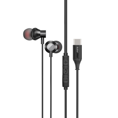 Гарнітура Promate Silken-C Black Гарнітура Promate Silken-C Black