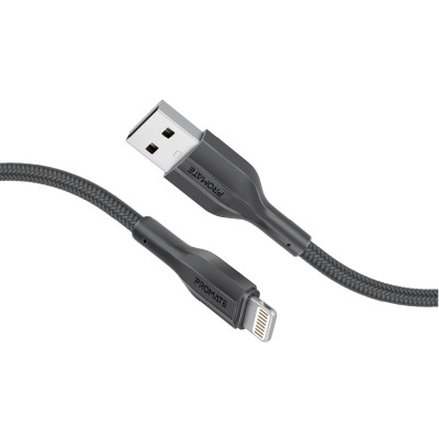 Кабель Promate xCord-Ai200 USB - Lightning (M/M), 2 A, 2 м, Black Кабель Promate xCord-Ai200 USB - Lightning (M/M), 2 A, 2 м, Black