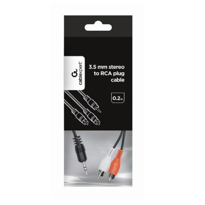 Аудіо-кабель Cablexpert 3.5 мм - 2хRCA (M/M), 0.2 м, Black (CCA-458/0.2) Аудіо-кабель Cablexpert 3.5 мм - 2хRCA (M/M), 0.2 м, Black (CCA-458/0.2)