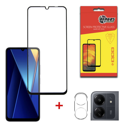 Захисне скло Dengos для Poco C65 Black Full Glue (DG-TGSCP-05) Захисне скло Dengos для Poco C65 Black Full Glue (DG-TGSCP-05)