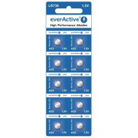Батарейка everActive LR736 (LR41/G3) BL 10шт Батарейка everActive LR736 (LR41/G3) BL 10шт