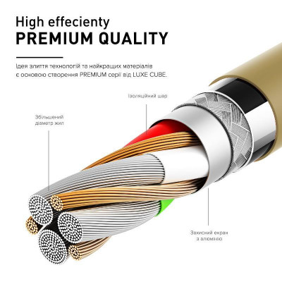 Кабель Luxe Cube Premium USB - micro USB (M/M), 1 м, сірий (8886668686167) Кабель Luxe Cube Premium USB - micro USB (M/M), 1 м, сірий (8886668686167)