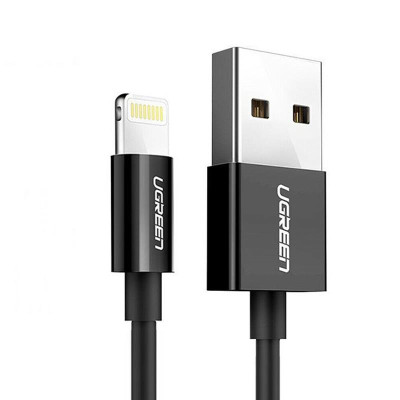 Кабель Ugreen USB - Lightning (M/M), 2 м, Black (80823) Кабель Ugreen USB - Lightning (M/M), 2 м, Black (80823)