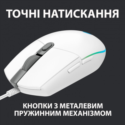 Миша Logitech G102 Lightsync White (910-005824) Миша Logitech G102 Lightsync White (910-005824)