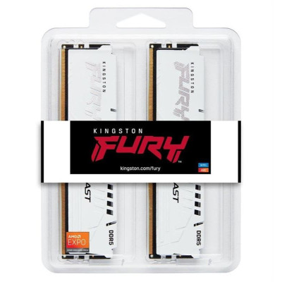 Модуль пам`ятi DDR5 2х32GB/5600 Kingston Fury Beast White (KF556C36BWEK2-64) Модуль пам`ятi DDR5 2х32GB/5600 Kingston Fury Beast White (KF556C36BWEK2-64)