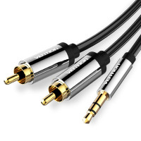 Кабель Vention 3.5 мм - 2xRCA (M/M), 2 м, Black (BCFBH) Кабель Vention 3.5 мм - 2xRCA (M/M), 2 м, Black (BCFBH)