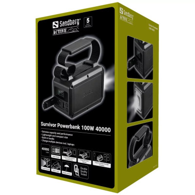 Універсальна мобільна батарея Sandberg Survivor Powerbank 40000mAh Black (421-14) Універсальна мобільна батарея Sandberg Survivor Powerbank 40000mAh Black (421-14)