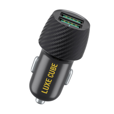 Автомобільний зарядний пристрій Luxe Cube 2USB 17W Black (8886668698498) Автомобільний зарядний пристрій Luxe Cube 2USB 17W Black (8886668698498)
