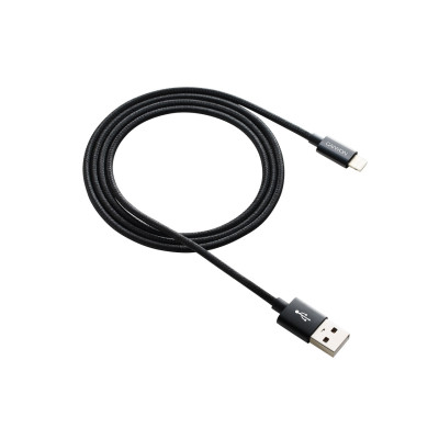 Кабель Canyon USB - Lightning (M/M), 8-pin, обплетення, 1 м, Black (CNE-CFI3B) Кабель Canyon USB - Lightning (M/M), 8-pin, обплетення, 1 м, Black (CNE-CFI3B)
