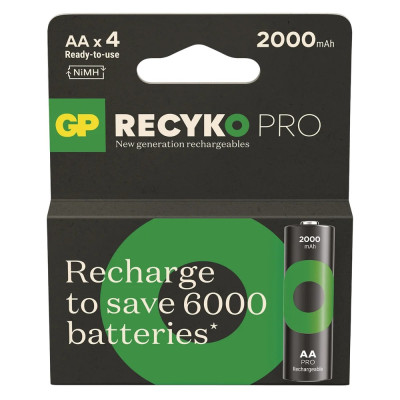 Акумулятори GP Recyko Pro AA/HR06 NI-MH 2000 mAh BL 4 шт Акумулятори GP Recyko Pro AA/HR06 NI-MH 2000 mAh BL 4 шт