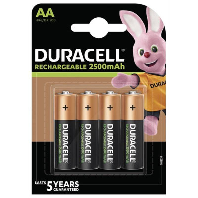 Акумулятор Duracell Rechargeable DX1500 Ni-MH AA/HR06 2500 mAh BL 4шт Акумулятор Duracell Rechargeable DX1500 Ni-MH AA/HR06 2500 mAh BL 4шт