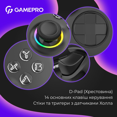 Геймпад GamePro із зарядною станцією GPX13BDOC Black Геймпад GamePro із зарядною станцією GPX13BDOC Black