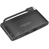 USB-хаб Promate MediaHub-C6 USB Type-C 6-в-1 Black USB-хаб Promate MediaHub-C6 USB Type-C 6-в-1 Black