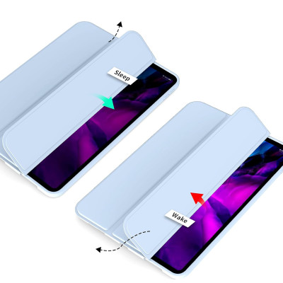Чохол-книжка BeCover Tri Fold Soft TPU Silicone для Apple iPad Pro 12.9 2020/2021/2022 Light Blue (711737) Чохол-книжка BeCover Tri Fold Soft TPU Silicone для Apple iPad Pro 12.9 2020/2021/2022 Light Blue (711737)