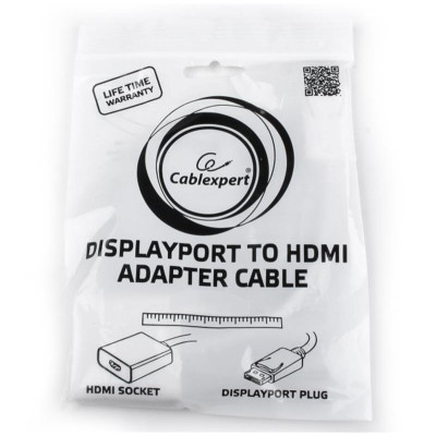 Адаптер Cablexpert DisplayPort - HDMI (M/F), 0.1 м, White (A-DPM-HDMIF-002-W) Адаптер Cablexpert DisplayPort - HDMI (M/F), 0.1 м, White (A-DPM-HDMIF-002-W)