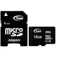 Карта пам`ятi MicroSDHC 16GB UHS-I Class 10 Team Black + SD-adapter (TUSDH16GCL10U03) Карта пам`ятi MicroSDHC 16GB UHS-I Class 10 Team Black + SD-adapter (TUSDH16GCL10U03)