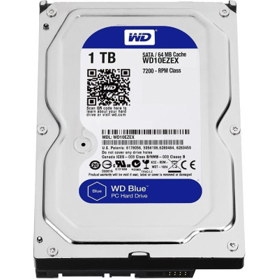 Накопичувач HDD SATA 1.0TB WD Blue 7200rpm 64MB (WD10EZEX) Накопичувач HDD SATA 1.0TB WD Blue 7200rpm 64MB (WD10EZEX)