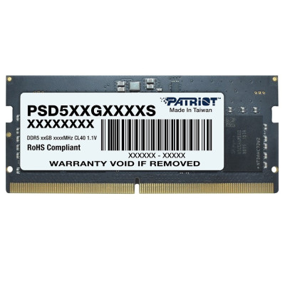 Модуль пам`яті SO-DIMM DDR5 8GB/5600 Patriot Signature Line (PSD58G560041S) Модуль пам`яті SO-DIMM DDR5 8GB/5600 Patriot Signature Line (PSD58G560041S)