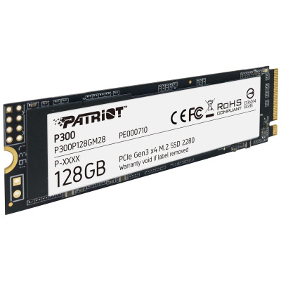 Накопичувач SSD 128GB Patriot P300 M.2 2280 PCIe 3.0 x4 NVMe TLC (P300P128GM28) Накопичувач SSD 128GB Patriot P300 M.2 2280 PCIe 3.0 x4 NVMe TLC (P300P128GM28)