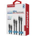 Комплект кабелів Promate USB Type-C - Lightning (M/M), 3A, 27W, 0.3 м, 1.2 м, 2 м Black (cablekit-ci) Комплект кабелів Promate USB Type-C - Lightning (M/M), 3A, 27W, 0.3 м, 1.2 м, 2 м Black (cablekit-ci)