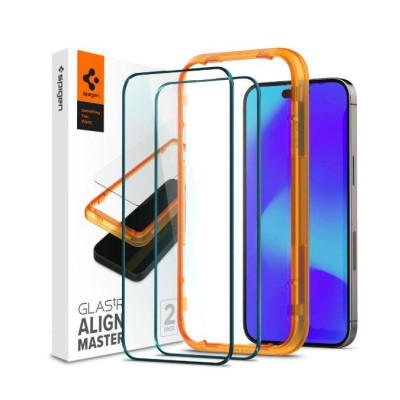 Захисне скло Spigen Glas.tR AlignMaster FC для Apple iPhone 14 Pro, Black, 2шт (AGL05216) Захисне скло Spigen Glas.tR AlignMaster FC для Apple iPhone 14 Pro, Black, 2шт (AGL05216)