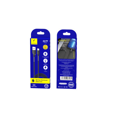 Кабель SkyDolphin S27L Spring Anti-Brake USB - USB Type-C (M/M), 1 м, Black (SDUSB-000611) Кабель SkyDolphin S27L Spring Anti-Brake USB - USB Type-C (M/M), 1 м, Black (SDUSB-000611)