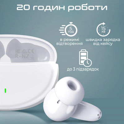 Bluetooth-гарнітура Promate Lush White Bluetooth-гарнітура Promate Lush White