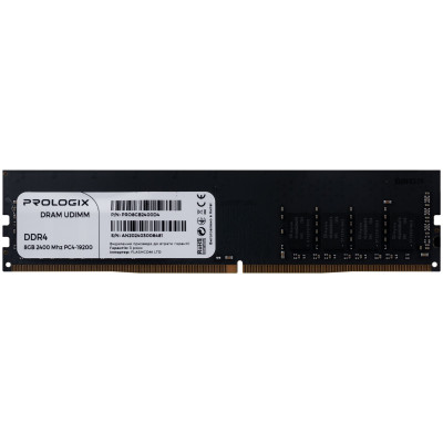 Модуль пам`ятi DDR4 8GB/2400 Prologix (PRO8GB2400D4) Модуль пам`ятi DDR4 8GB/2400 Prologix (PRO8GB2400D4)