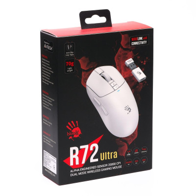 Миша бездротова Bloody R72 Ultra White Миша бездротова Bloody R72 Ultra White