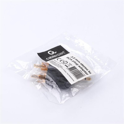 Перехідник Cablexpert 3.5 мм - 2хRCA (M/M), чорний (A-458) Перехідник Cablexpert 3.5 мм - 2хRCA (M/M), чорний (A-458)