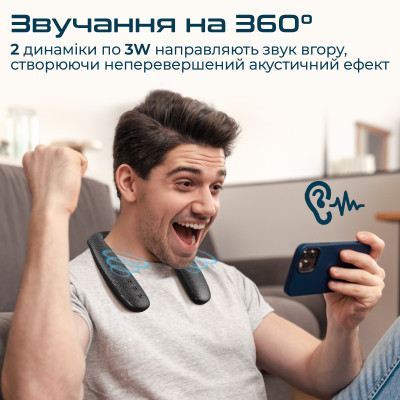 Акустична система Promate Hook 6W Black Акустична система Promate Hook 6W Black