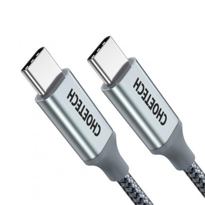 Кабель Choetech USB Type-C - USB Type-C (M/M), 1.8 м, Grey (XCC-1002) Кабель Choetech USB Type-C - USB Type-C (M/M), 1.8 м, Grey (XCC-1002)