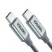 Кабель Choetech USB Type-C - USB Type-C (M/M), 1.8 м, Grey (XCC-1002) Кабель Choetech USB Type-C - USB Type-C (M/M), 1.8 м, Grey (XCC-1002)