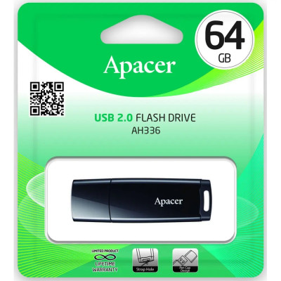 Флеш-накопичувач USB 64GB Apacer AH336 Black (AP64GAH336B-1) Флеш-накопичувач USB 64GB Apacer AH336 Black (AP64GAH336B-1)
