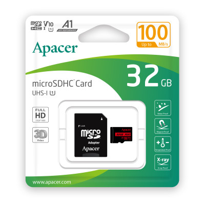 Карта пам`ятi MicroSDHC 32GB UHS-I Class 10 Apacer + SD adapter (AP32GMCSH10UB-R) Карта пам`ятi MicroSDHC 32GB UHS-I Class 10 Apacer + SD adapter (AP32GMCSH10UB-R)