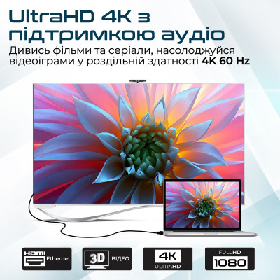 Кабель Promate ProLink HDMI - HDMI v.2.0, (M/M), 3 м, Black (prolink4k1-300.black) Кабель Promate ProLink HDMI - HDMI v.2.0, (M/M), 3 м, Black (prolink4k1-300.black)