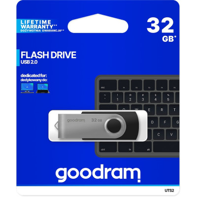 Флеш-накопичувач USB2.0 32GB Goodram UTS2 (Twister) Black (UTS2-0320K0R11) Флеш-накопичувач USB2.0 32GB Goodram UTS2 (Twister) Black (UTS2-0320K0R11)