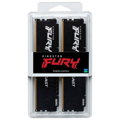 Модуль пам`яті DDR5 2x16GB/5200 Kingston Fury Beast Black (KF552C40BBK2-32)