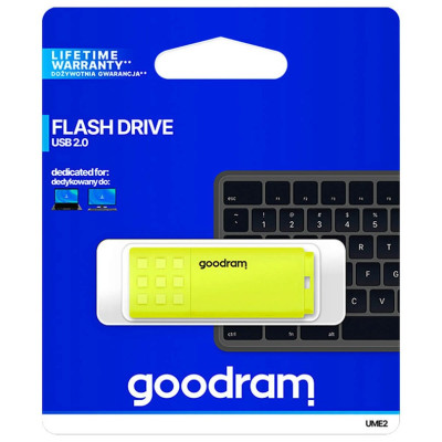 Флеш-накопичувач USB2.0 64GB Goodram UME2 Yellow (UME2-0640Y0R11) Флеш-накопичувач USB2.0 64GB Goodram UME2 Yellow (UME2-0640Y0R11)