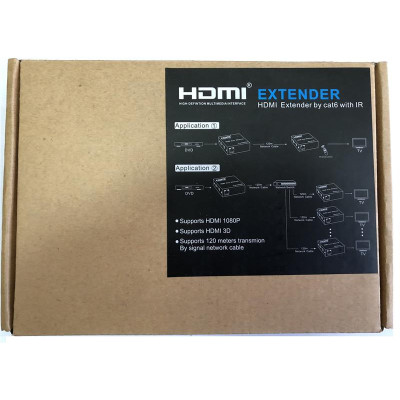 Подовжувач Atcom HDMI - RJ-45 (F/F), до 120 м, Black (14157) Подовжувач Atcom HDMI - RJ-45 (F/F), до 120 м, Black (14157)