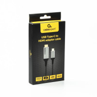 Кабель Cablexpert USB Type-C - HDMI (M/M), 1.8 м, чорний (A-CM-HDMIM4K-1.8M) Кабель Cablexpert USB Type-C - HDMI (M/M), 1.8 м, чорний (A-CM-HDMIM4K-1.8M)